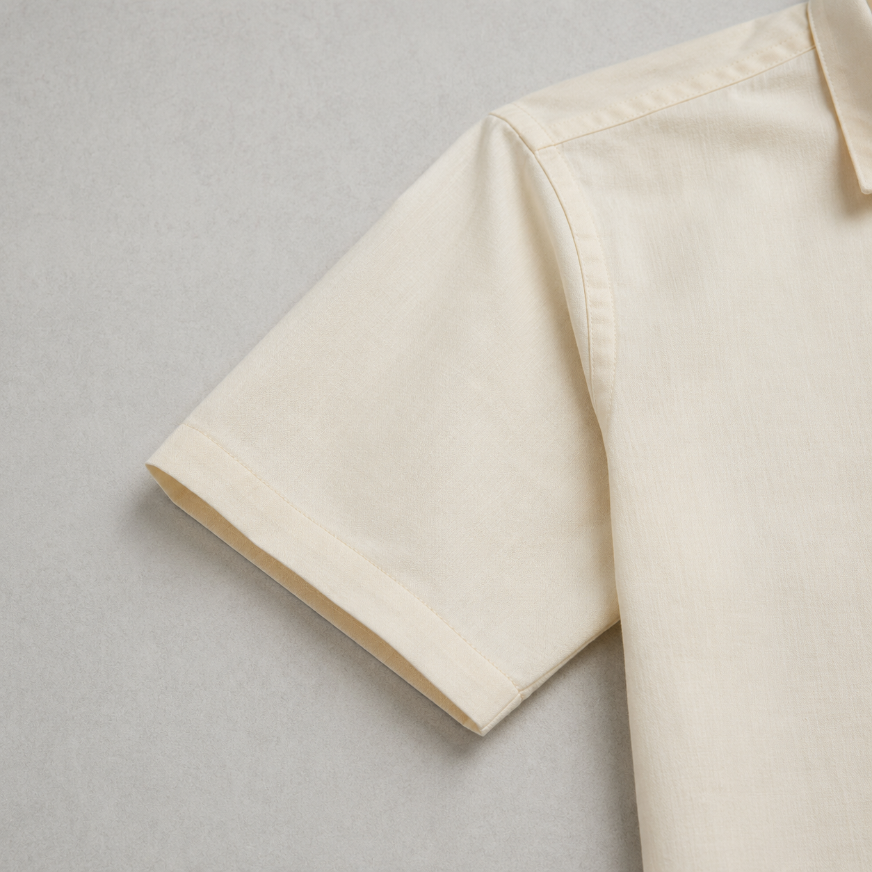 Green Beige Script Print Half Sleeve Shirt