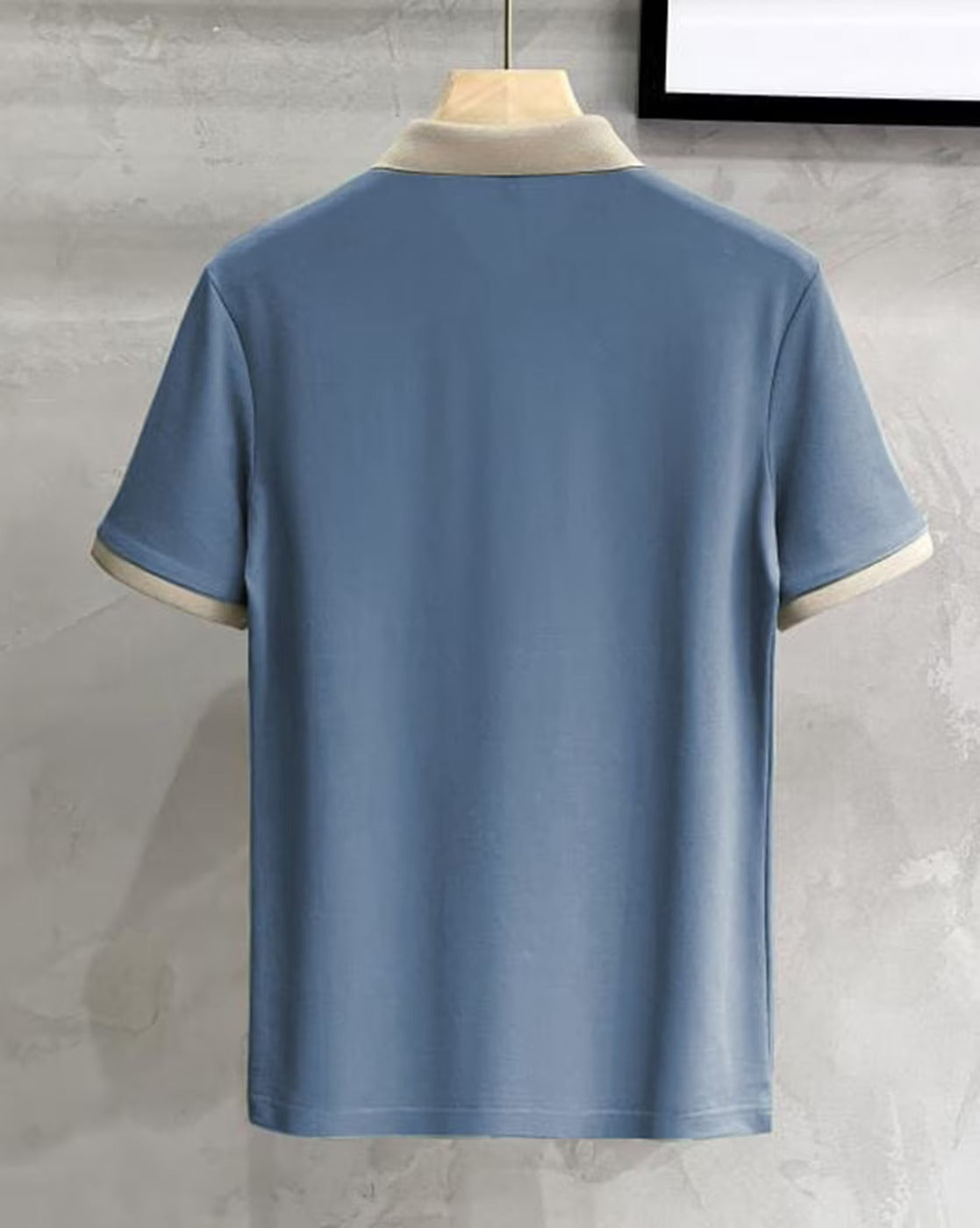 Men’s Light Blue Polo Collar Half Sleeve T-Shirt