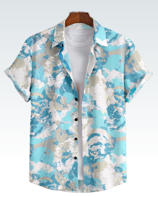 MAN'S SHORT SLEEVE FANCY PRINTED SHIRT