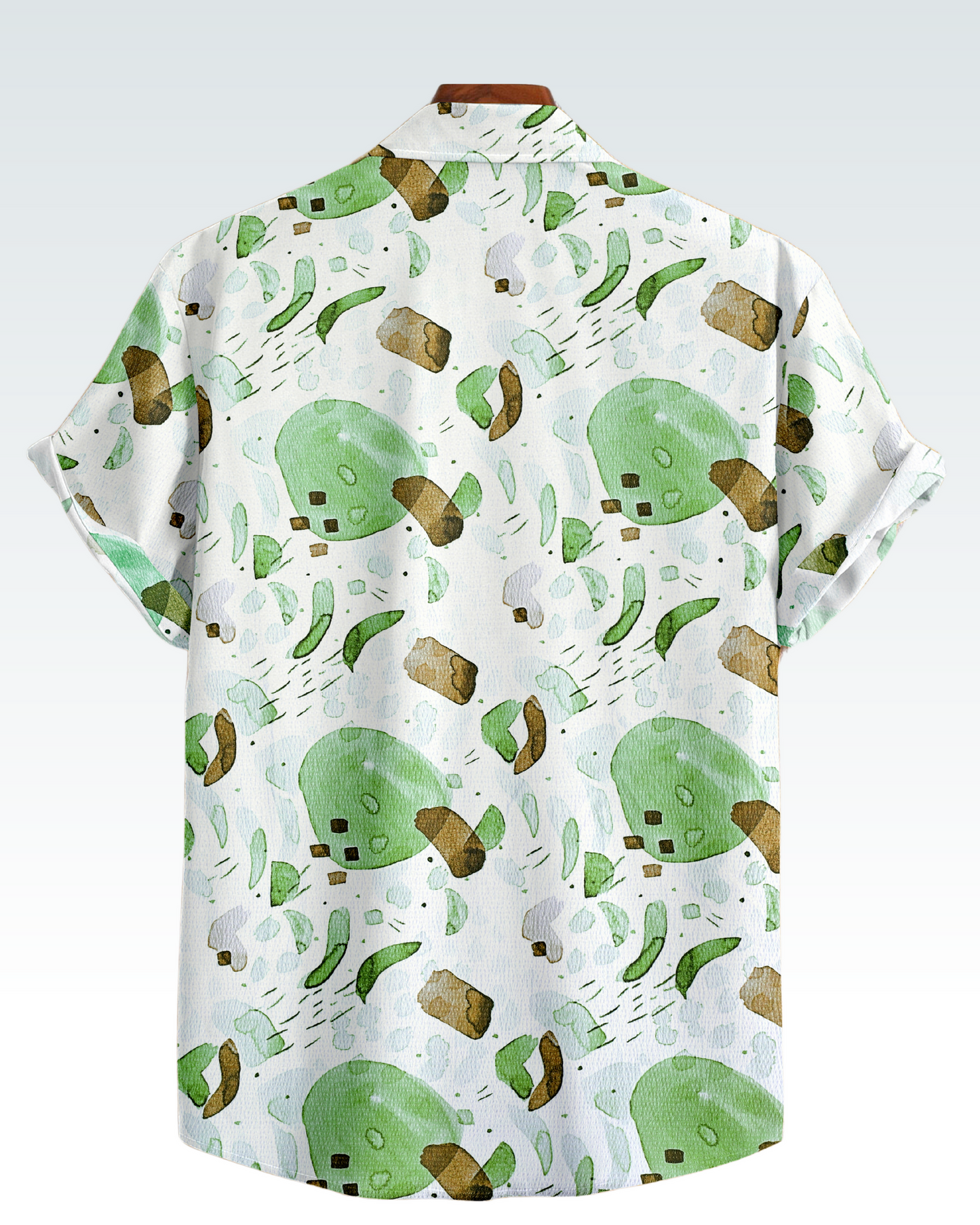 MEN'S SHORT SLEEVE FUNKY FUNGUS BUTTON-UP SHIRT