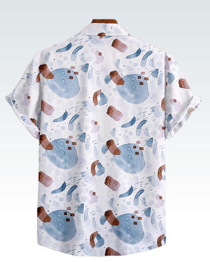 MEN'S SHORT SLEEVE FUNKY FUNGUS BUTTON-UP SHIRT