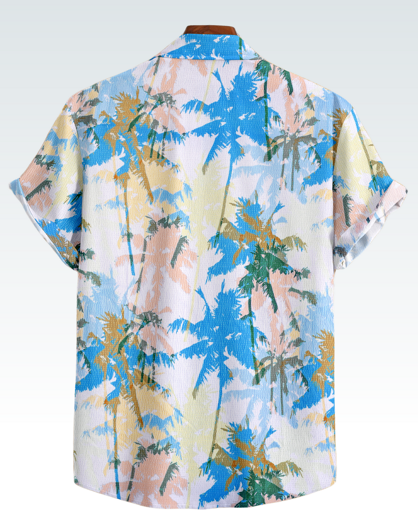 MEN'S SHORT SLEEVE COCONUT TREE PRINTED SHIRT