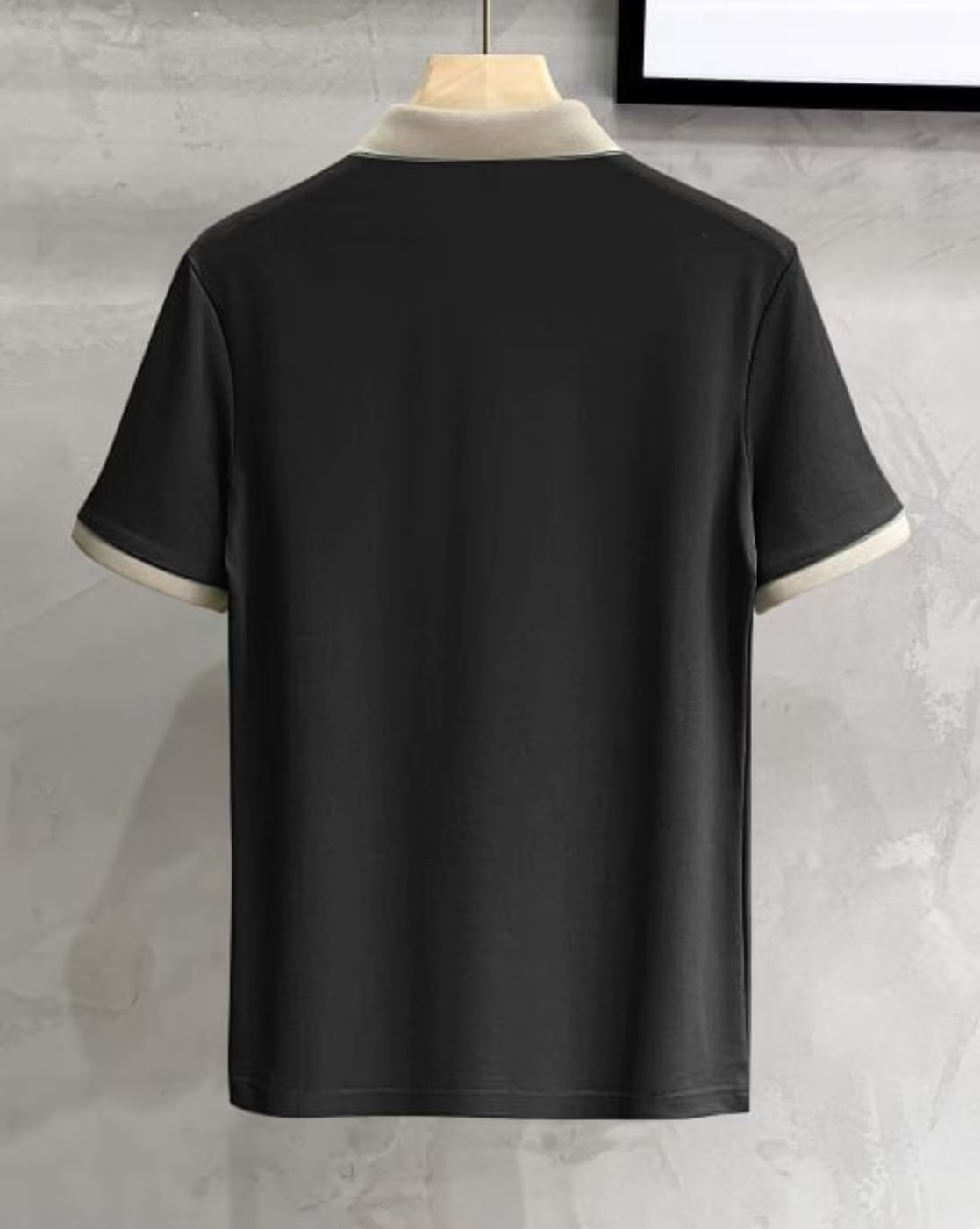Men’s Black Polo Collar Half Sleeve T-Shirt