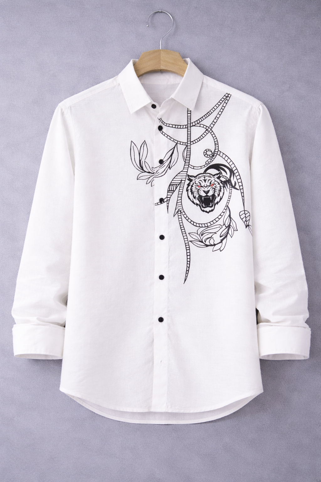 Urban Tiger Sketch White Shirt