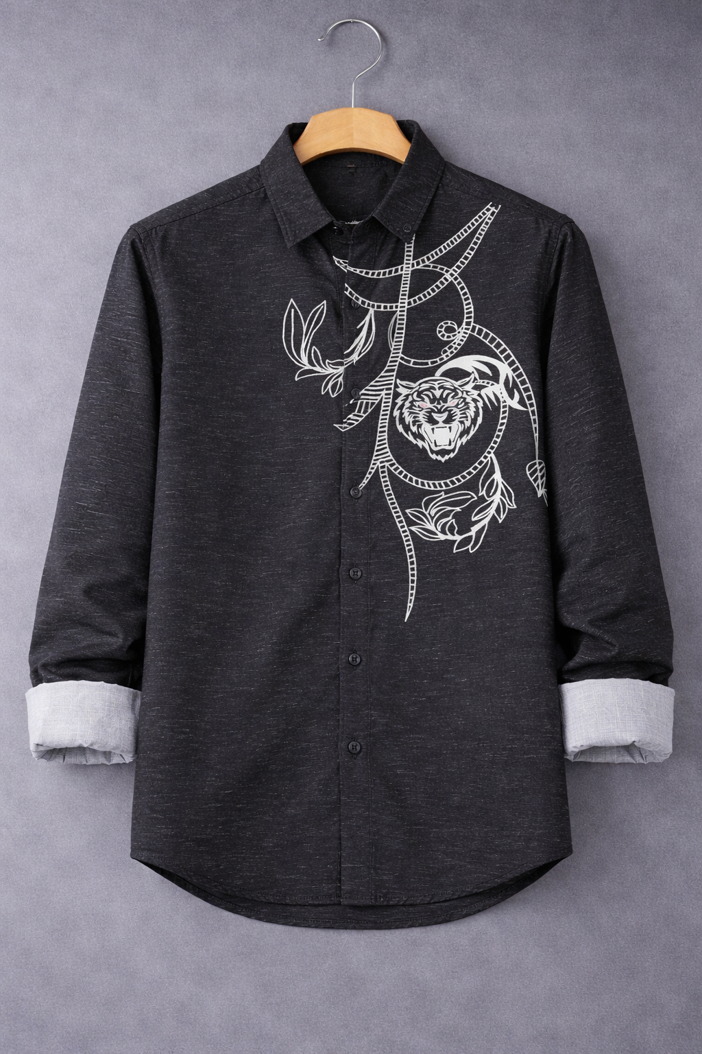 Urban Tiger Sketch Black Shirt