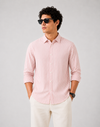 Pink Vertical Stripe Cotton Shirt