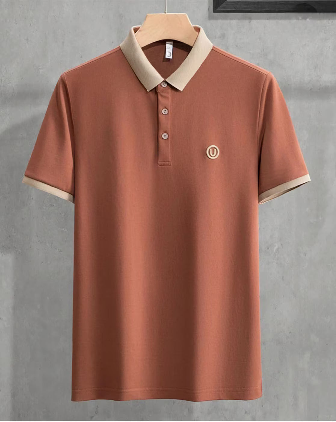 Men’s Orange Polo Collar Half Sleeve T-Shirt