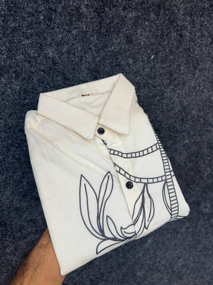 Urban Tiger Sketch White Shirt
