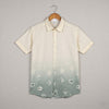 Cream & Sage Green Minimal Print Shirt