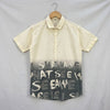 Beige & Charcoal Typography Print Half Sleeve Shirt
