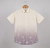 Cream & Mauve Vintage Print Shirt
