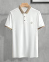 Men’s White Polo Collar Half Sleeve T-Shirt