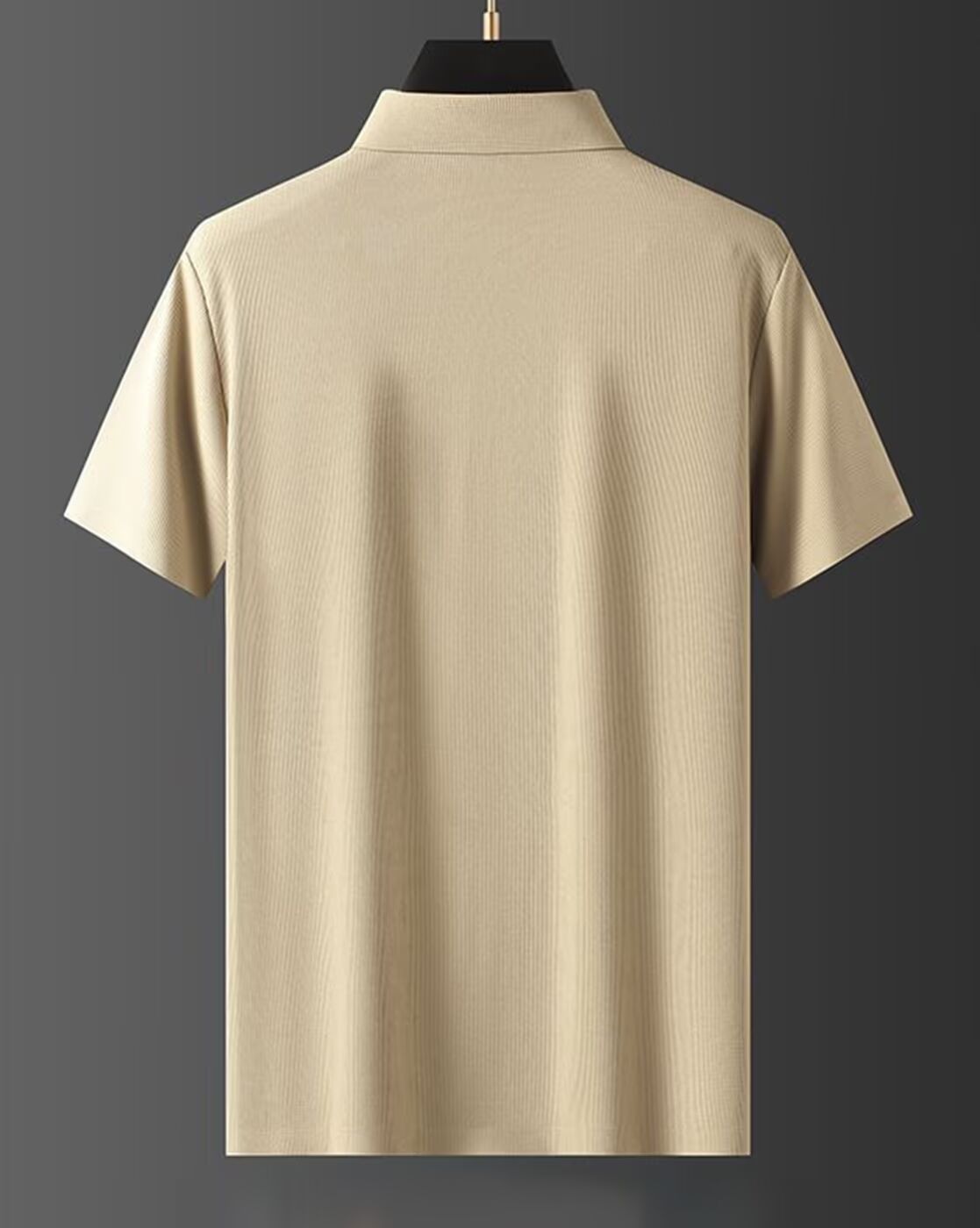 Men’s Premium Beige Polo T-Shirt with Embroidered Logo