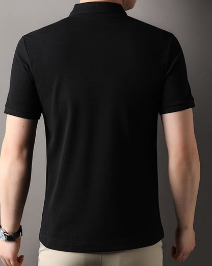 Men’s Premium Black Polo T-Shirt with Embroidered Logo