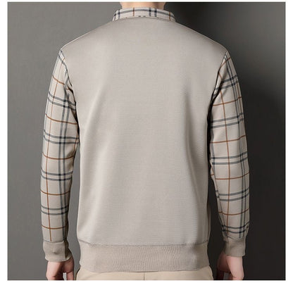 Men’s Premium Light Grey V-Neck Layered Full Sleeve T-Shirt