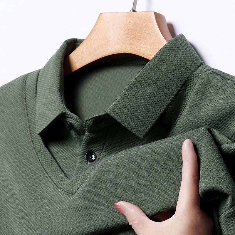 Men’s Olive Green Full Sleeve Plain Polo T-Shirt
